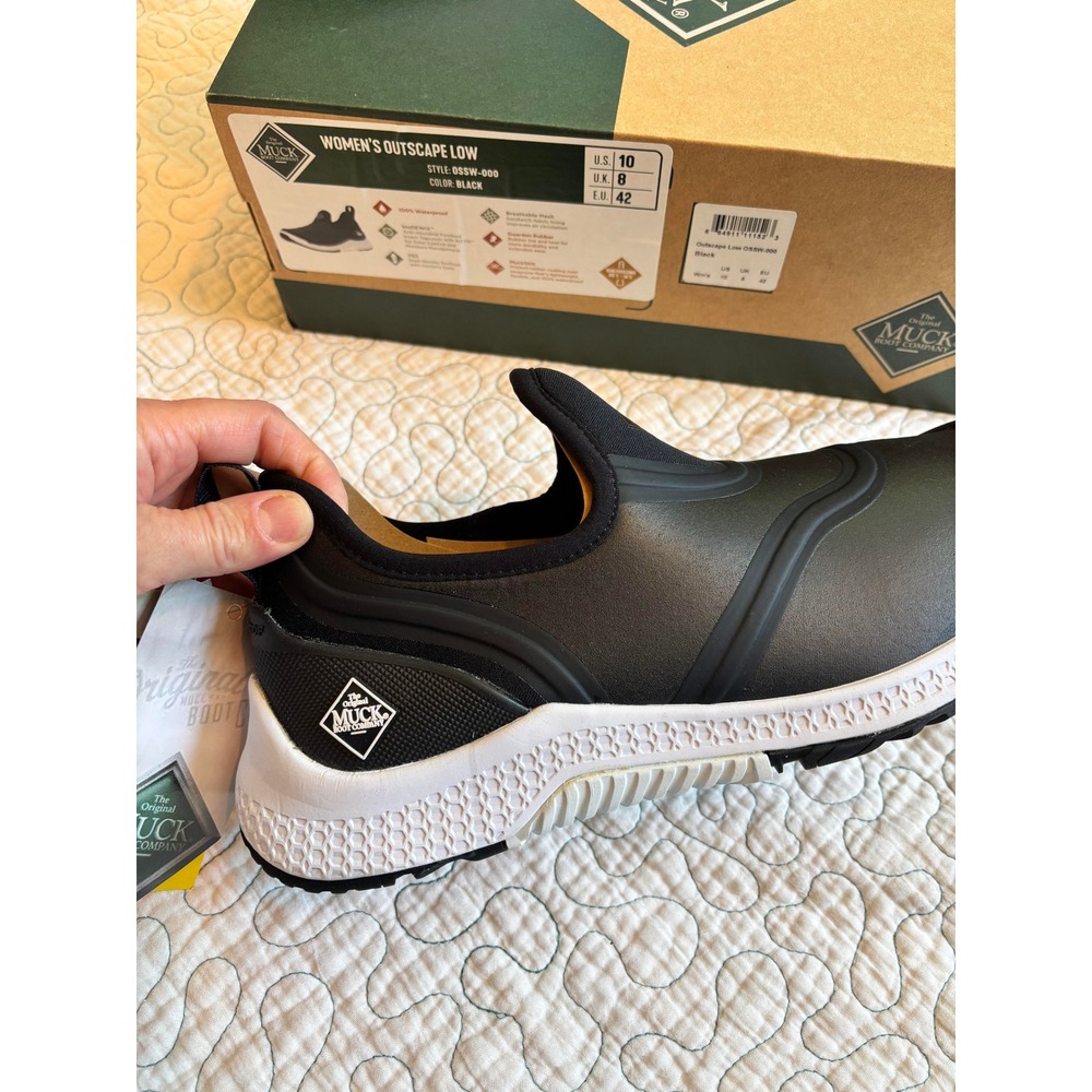 Muck Boot Company Outscape Low Womens 10 Black Waterproof Slip On - Picture 2 of 7